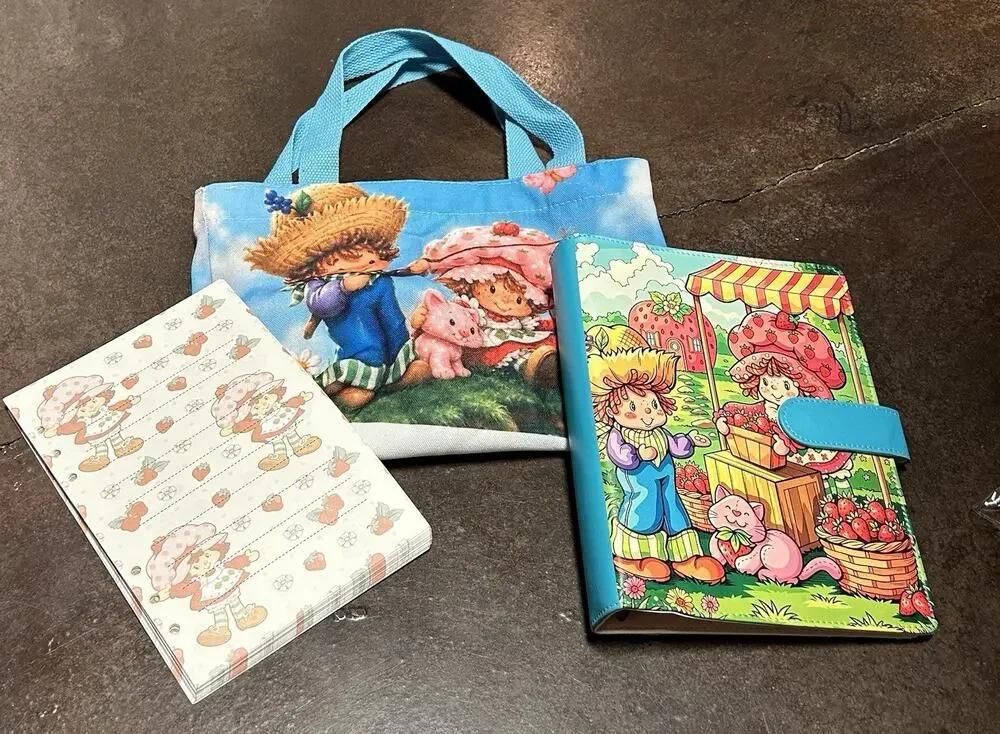 Strawberry Shortcake A5 Binder w/ Printed Stationery paper & Tote